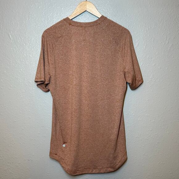 Lululemon Drysense Training Short Sleeve Heathered Butternut Brown Men’s Size S - Picture 3 of 9